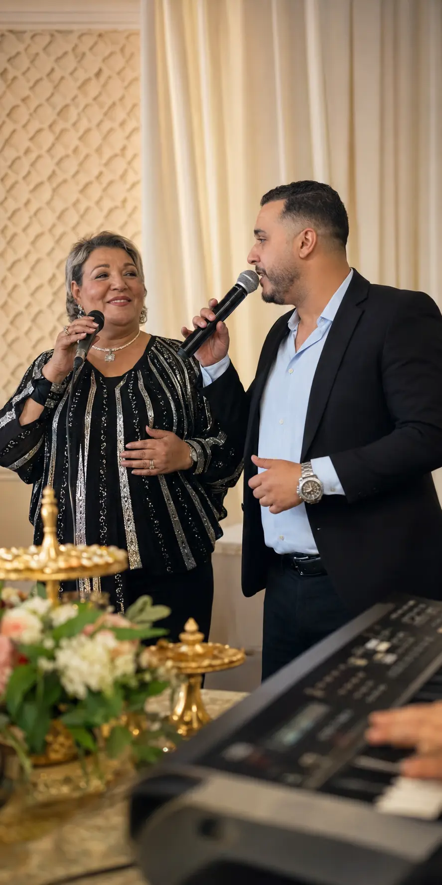 Massi Boussaa en duo lors d'un mariage